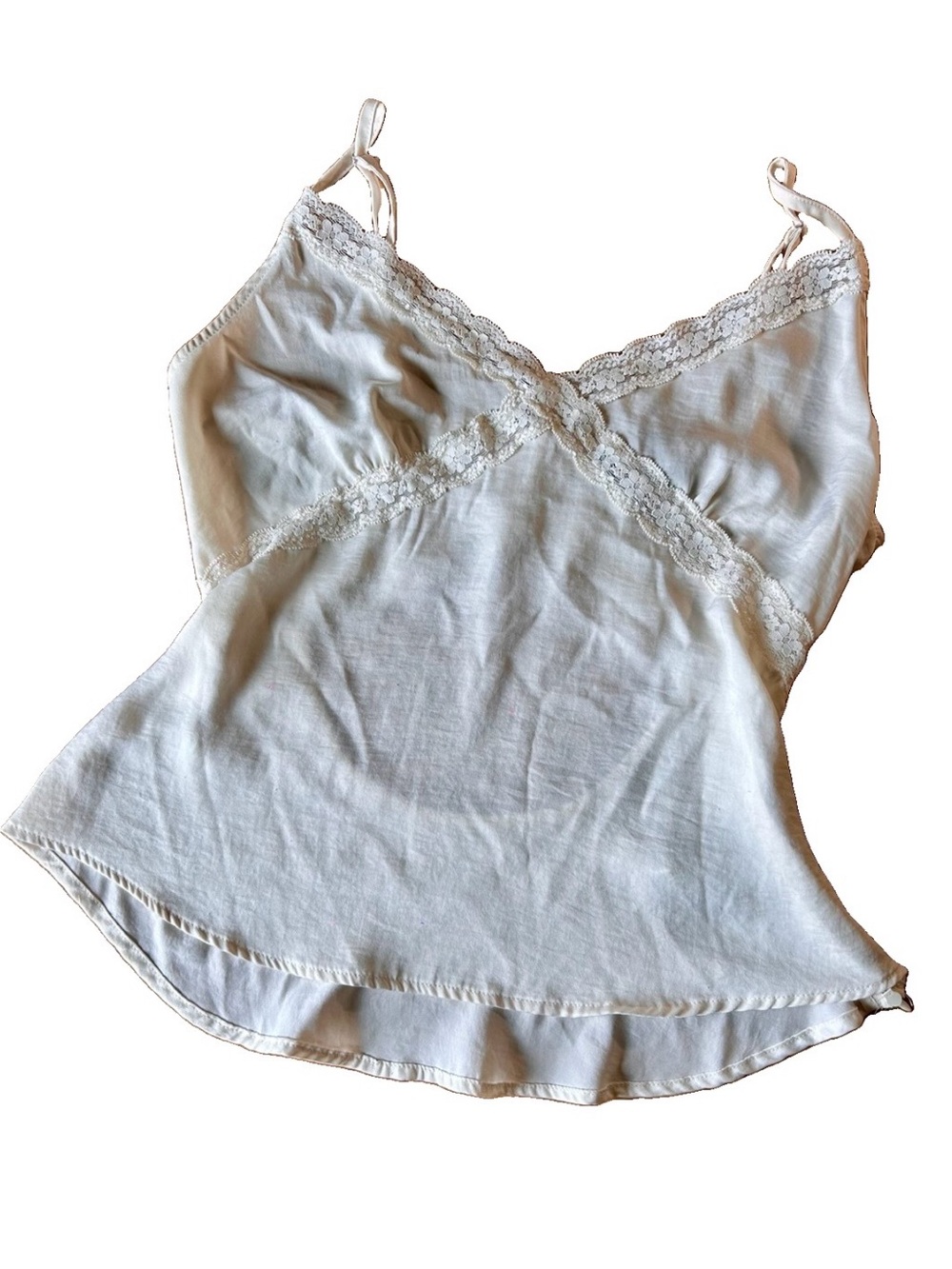 Forever 21 Cream Lace-Trim Camisole size M